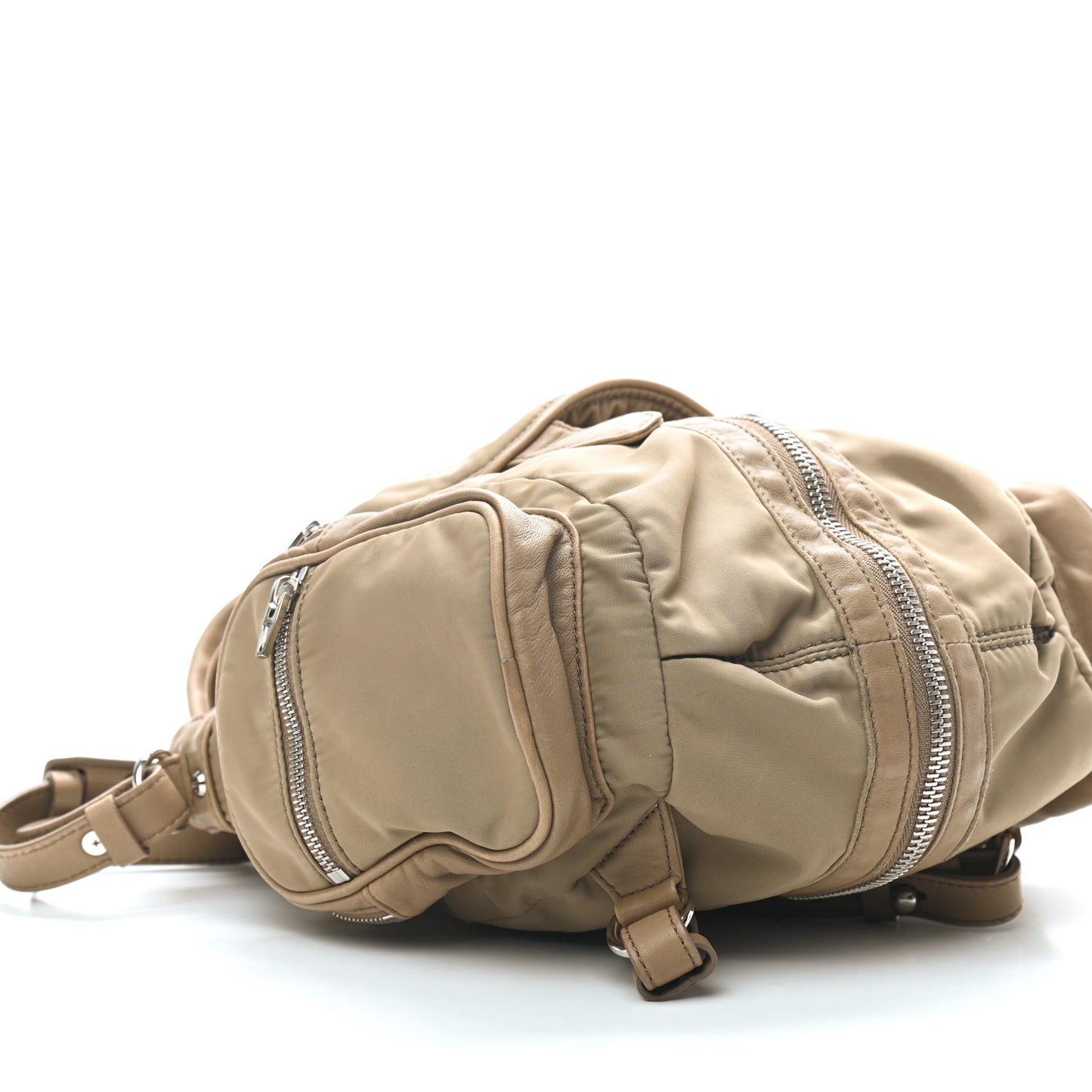 Lambskin Nylon Mini Marti Backpack Khaki