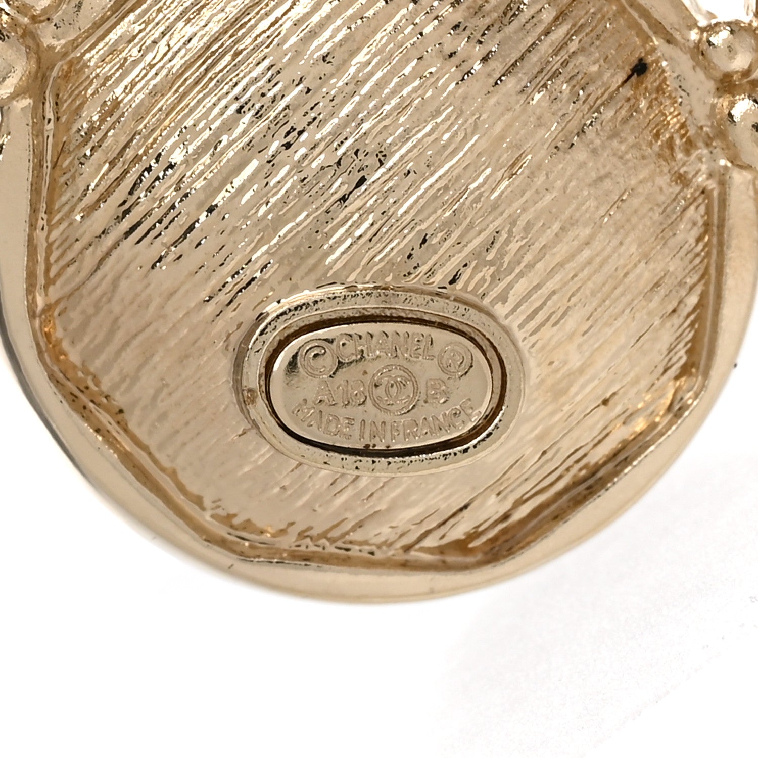Chanel Crystal Large CC Quilted Logo Brooch Gold 4 of 6