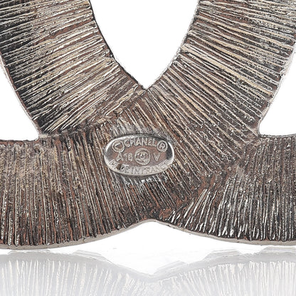 Chanel Baguette Crystal CC Brooch Silver 4 of 5