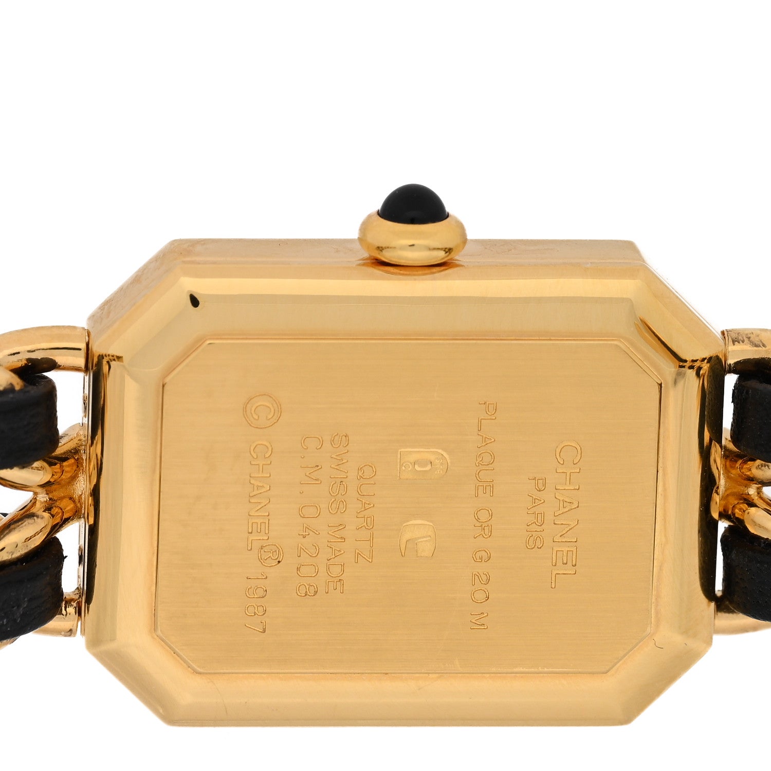 Chanel Stainless Steel Lambskin 20mm Chain Premiere Quartz Watch Gold M 4 of 4