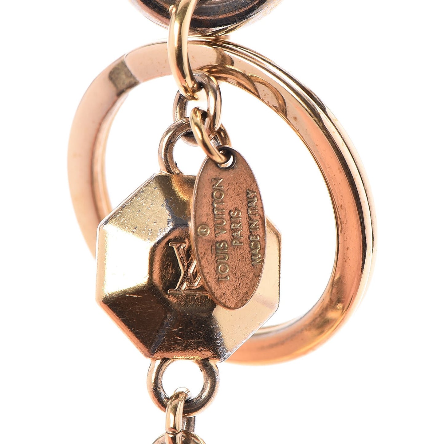 LV Facettes Bag Charm Key Holder Gold