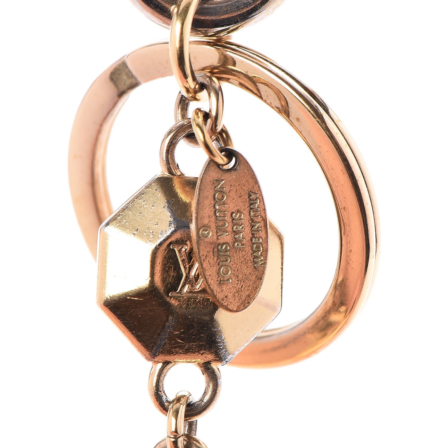 Louis Vuitton LV Facettes Bag Charm Key Holder Gold 5 of 8