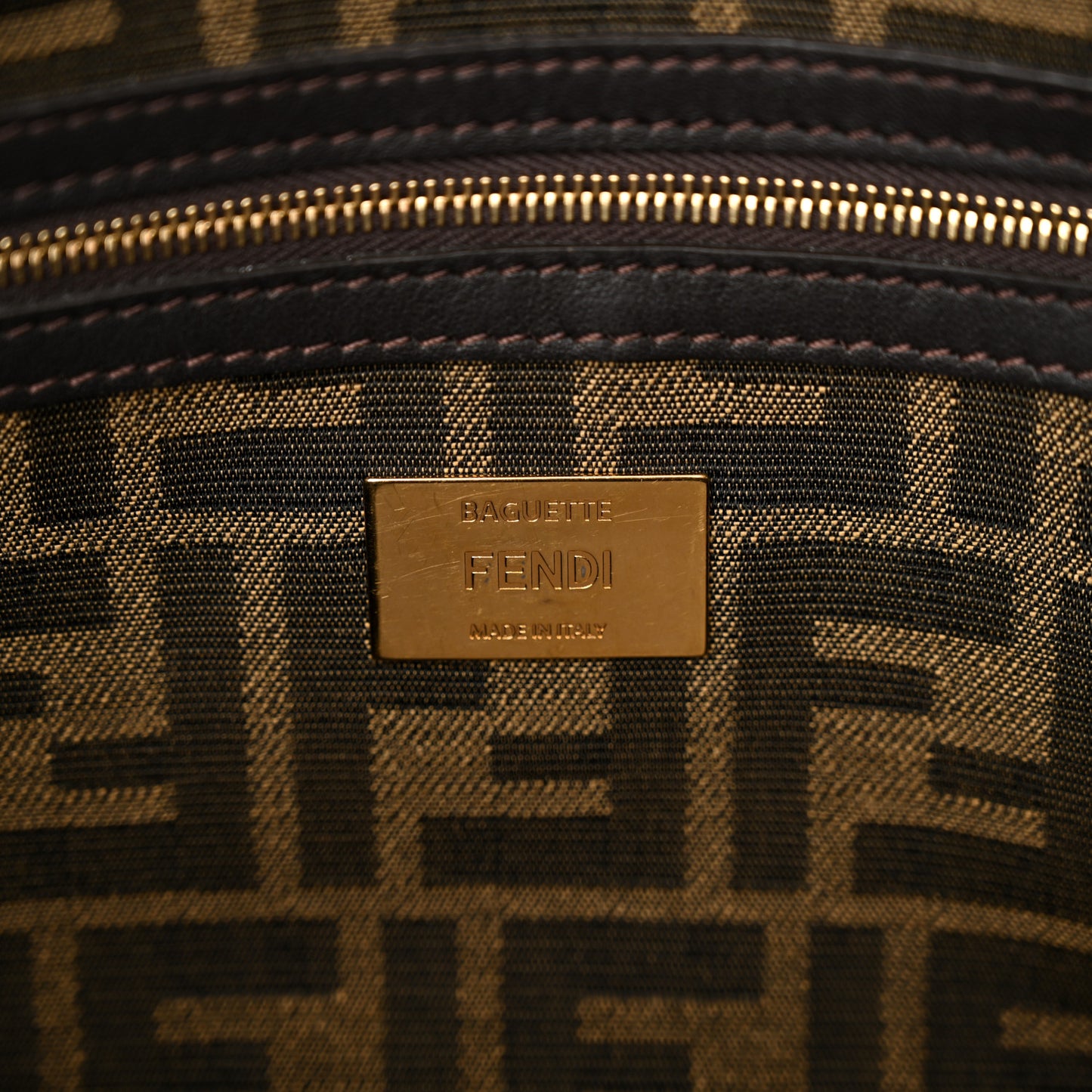 Fabric Jacquard FF 1974 Medium Baguette Tobacco Moro Black