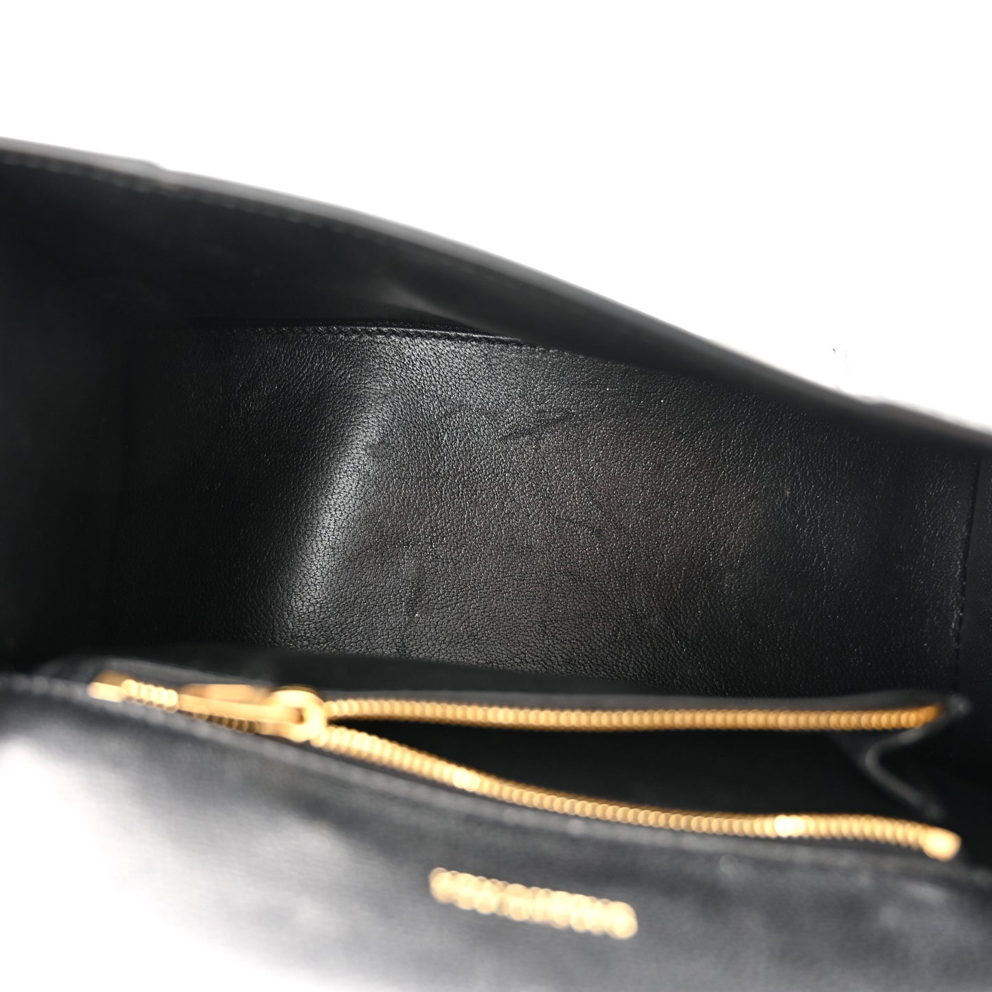 Shiny Box Calfskin Small Hourglass Top Handle Bag Black