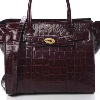 Mulberry Crocodile Embossed Calfskin Small Zipped Bayswater Oxblood 10 of 16