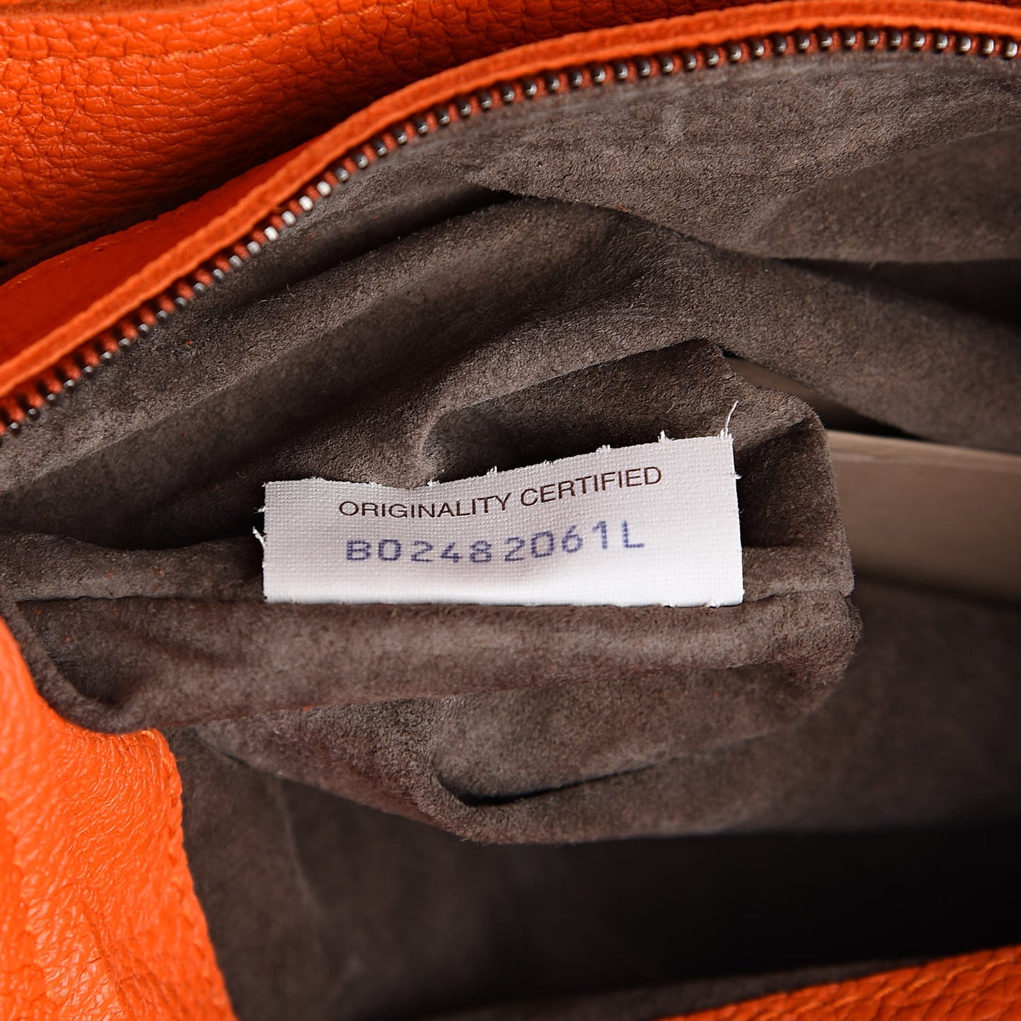 Cervo Deerskin Large Hobo Tangerine