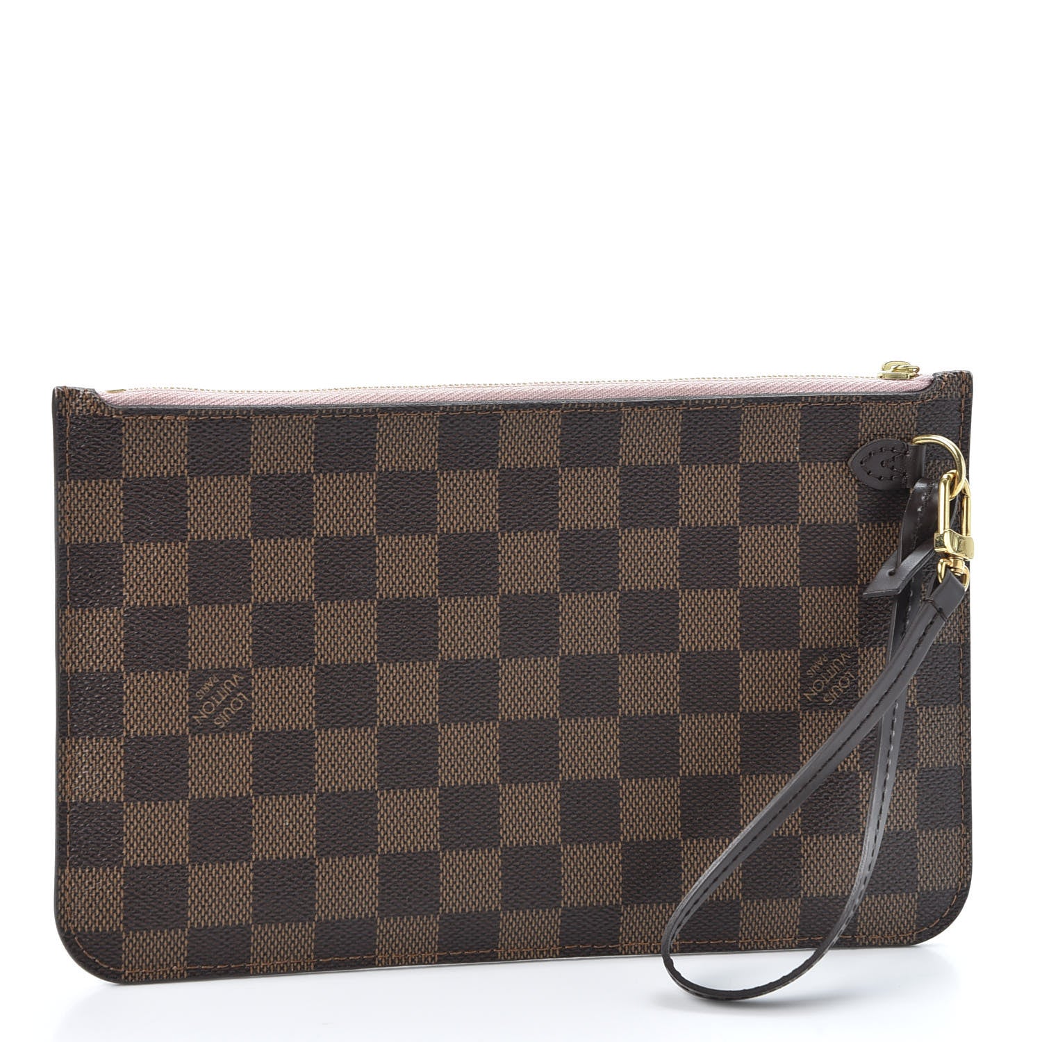 Louis Vuitton Damier Ebene Neverfull MM GM Pochette Rose Ballerine 2 of 8