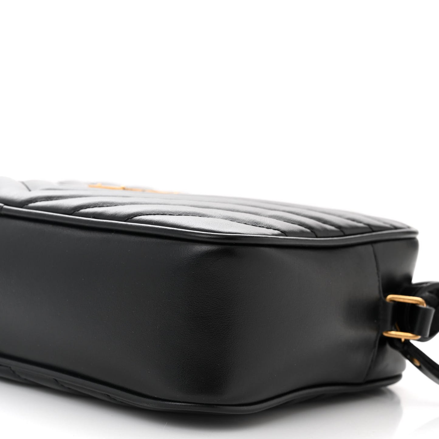 Calfskin Matelasse Monogram Lou Camera Bag Black