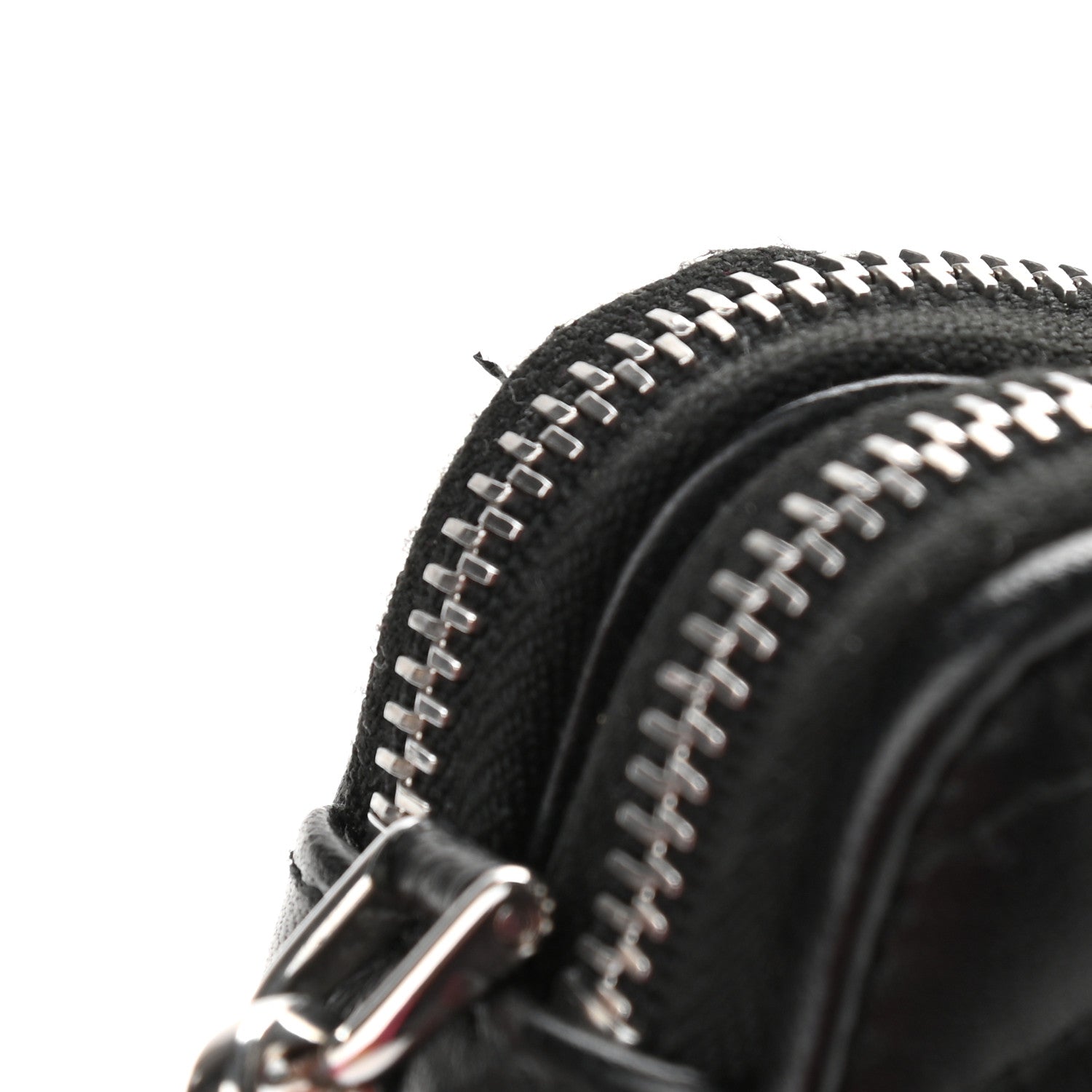 Prada Nappa Impunture Diagramme Mini Double Zip Chain Crossbody Bag Black 13 of 14