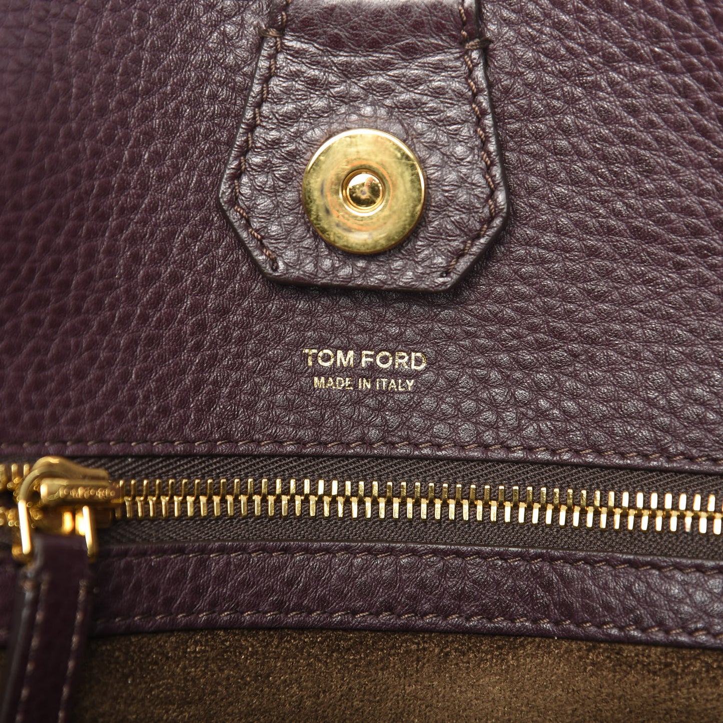 Grained Calfskin Sedgwick Medium Zipper Tote Wine