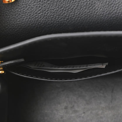 Versace Grained Calfskin Small La Medusa Top Handle Bag Black 7 of 11