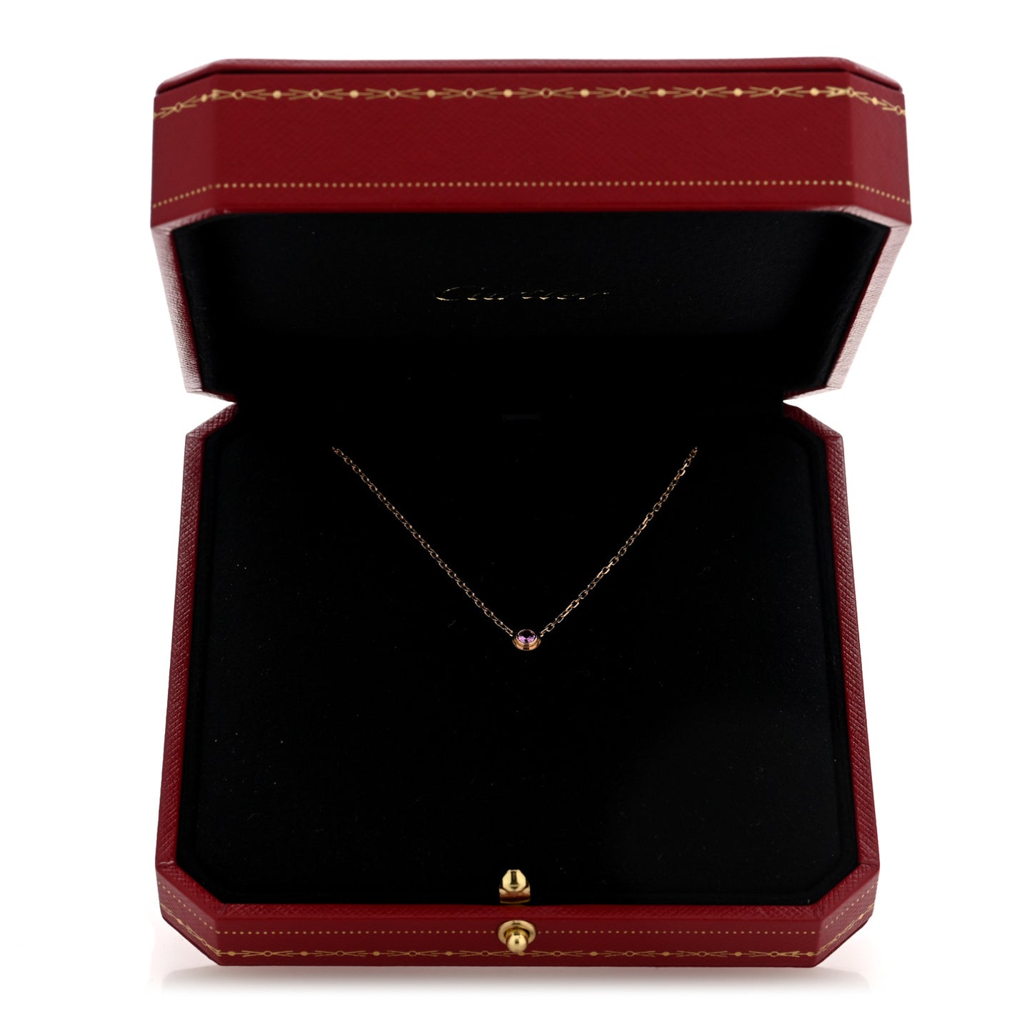 18K Pink Gold Pink Sapphire D'Amour Pendant Necklace