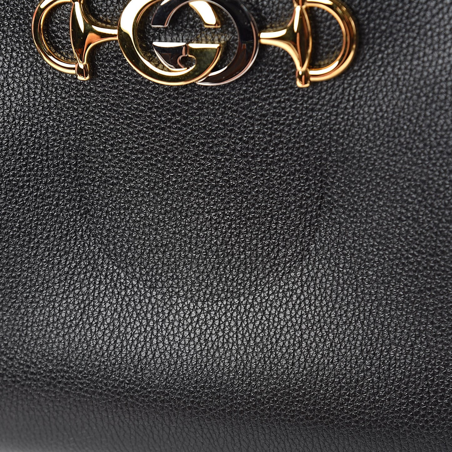 Grainy Calfskin Small Zumi Top Handle Bag Black