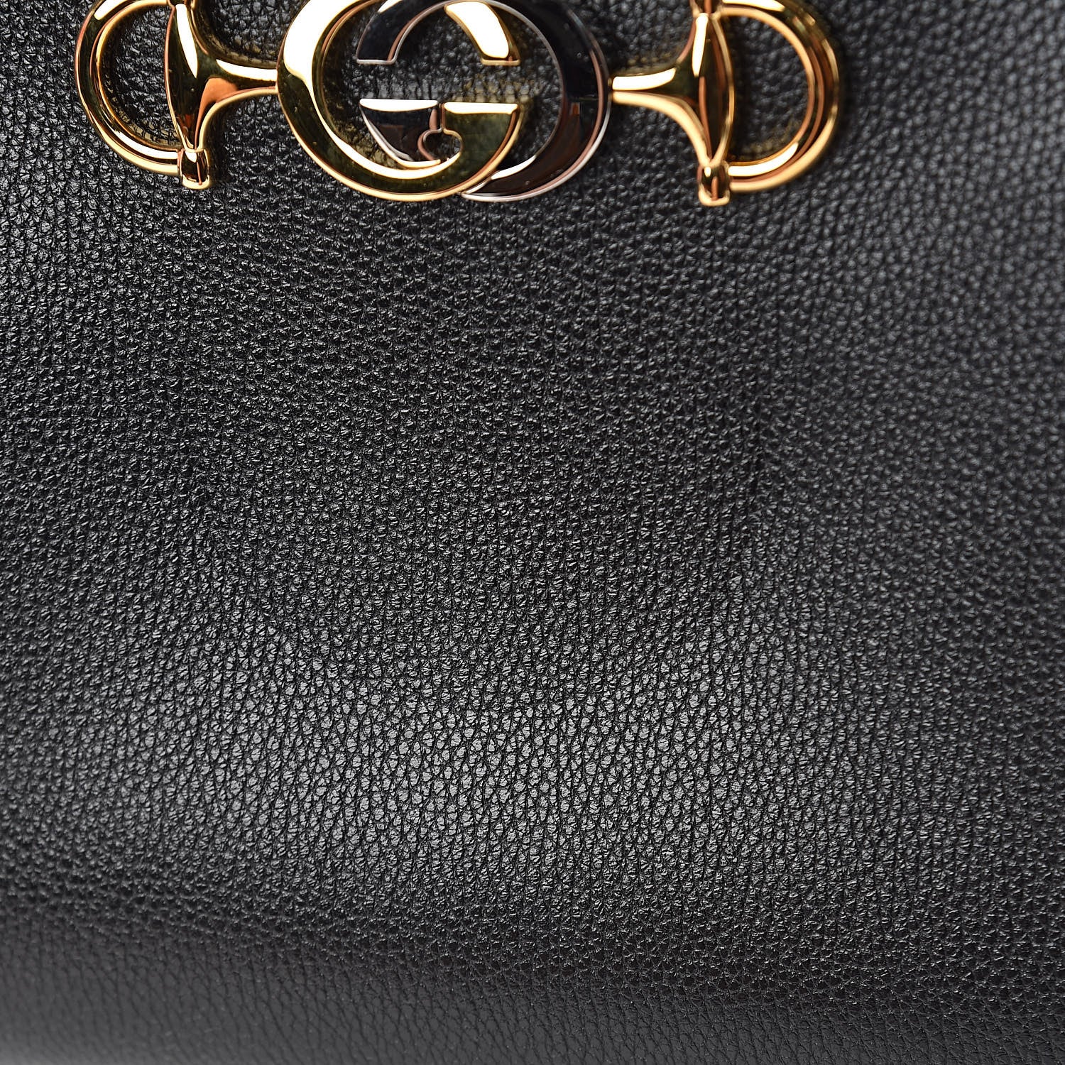 Gucci Grainy Calfskin Small Zumi Top Handle Bag Black 8 of 11