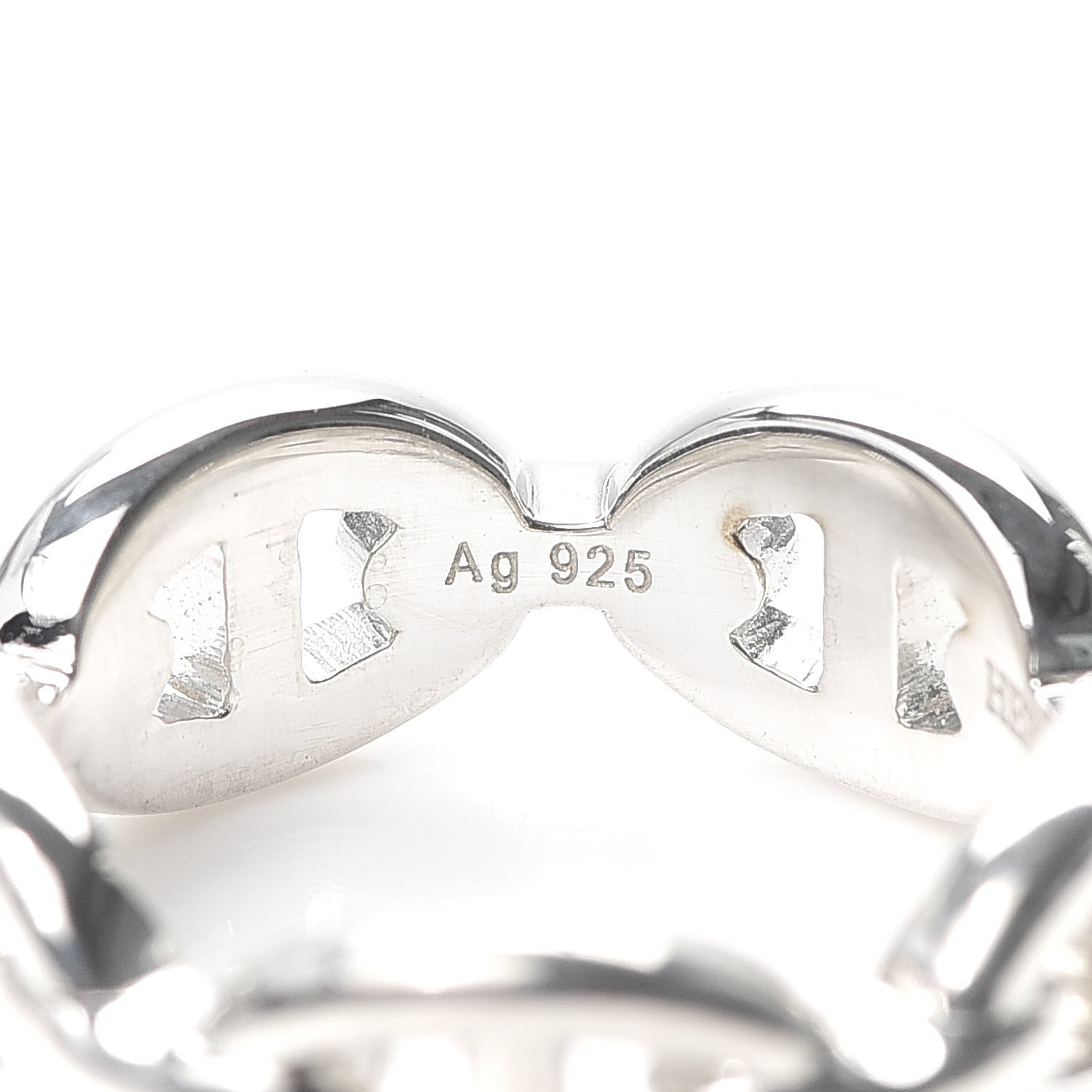 Hermes Sterling Silver PM Chaine d'Ancre Enchainee Band Ring 51 5.75 4 of 6