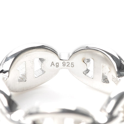 Hermes Sterling Silver PM Chaine d'Ancre Enchainee Band Ring 51 5.75 4 of 6