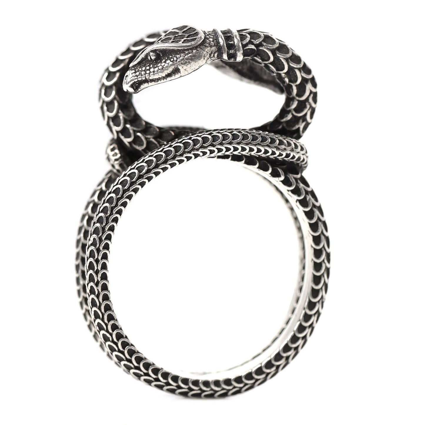 Sterling Silver Gucci Garden Double Snake Ring 53 6.5