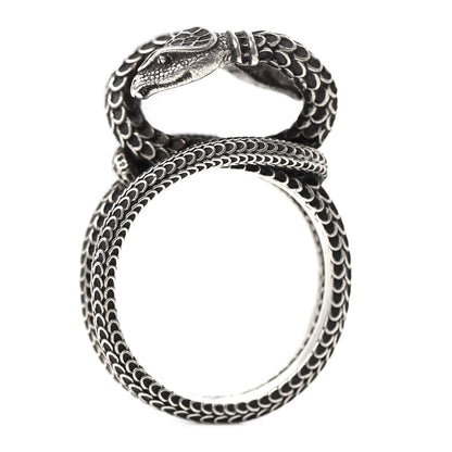 Gucci Sterling Silver Gucci Garden Double Snake Ring 53 6.5 1 of 10