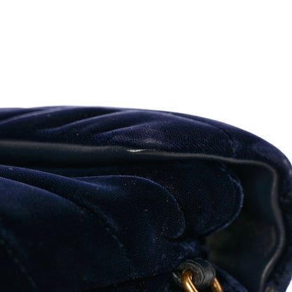 Saint Laurent Velvet Y Quilted Monogram Toy Loulou Crossbody Bag Deep Marine 12 of 14