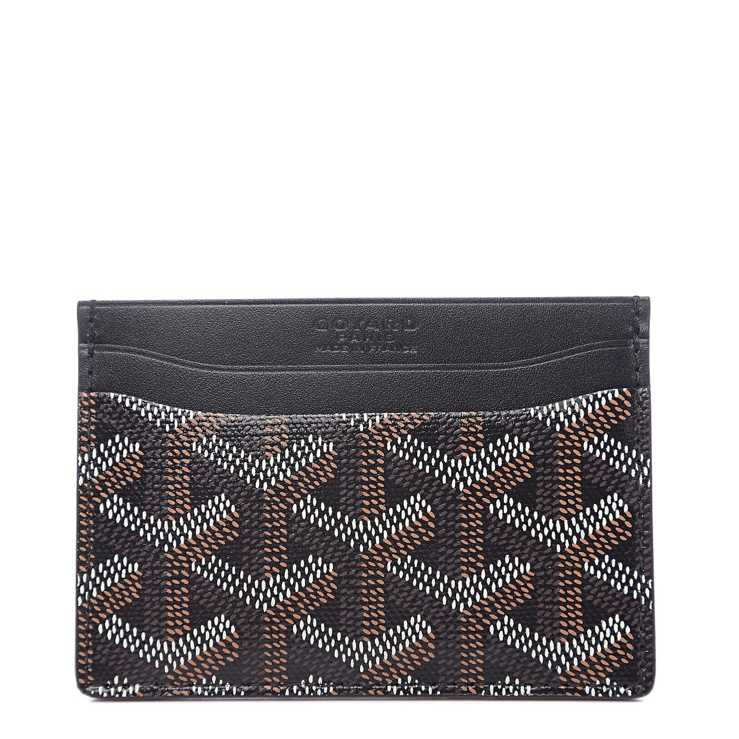 Goyardine Saint Sulpice Card Holder Black