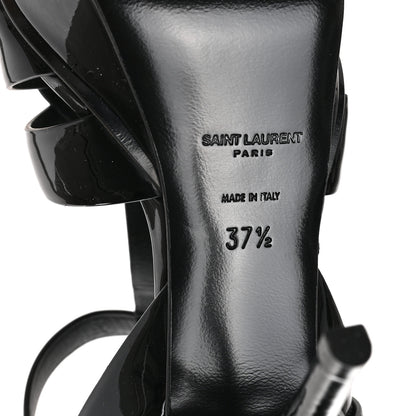 Saint Laurent Patent Tribute 75 Platform Sandals 37.5 Black 6 of 9
