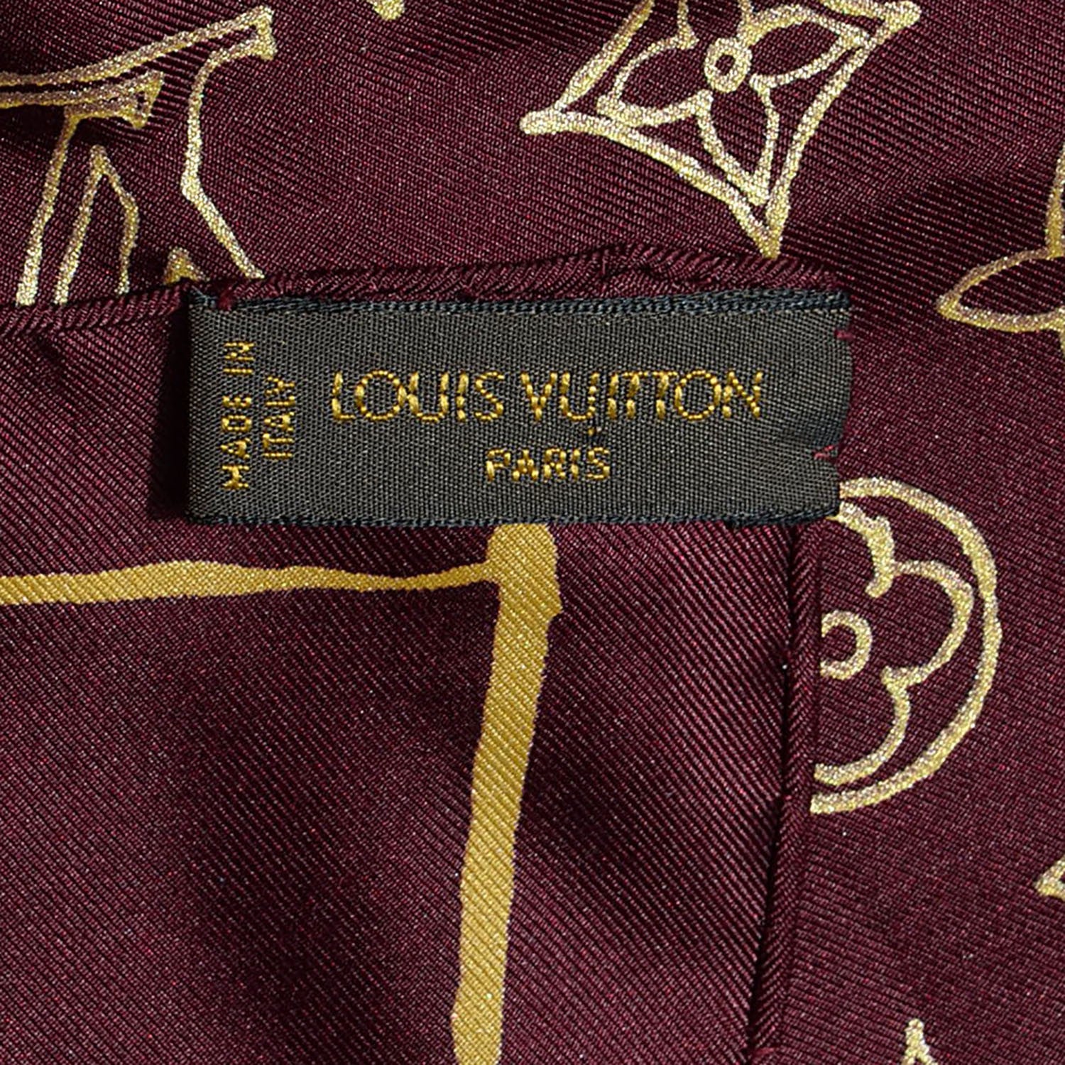 Louis Vuitton Silk Monogram Charms Scarf 3 of 4