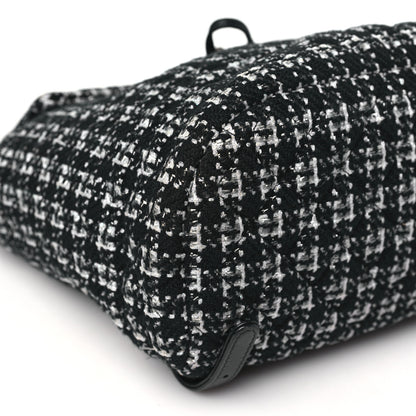 Chanel Tweed Large Urban Spirit Backpack Black White 9 of 10