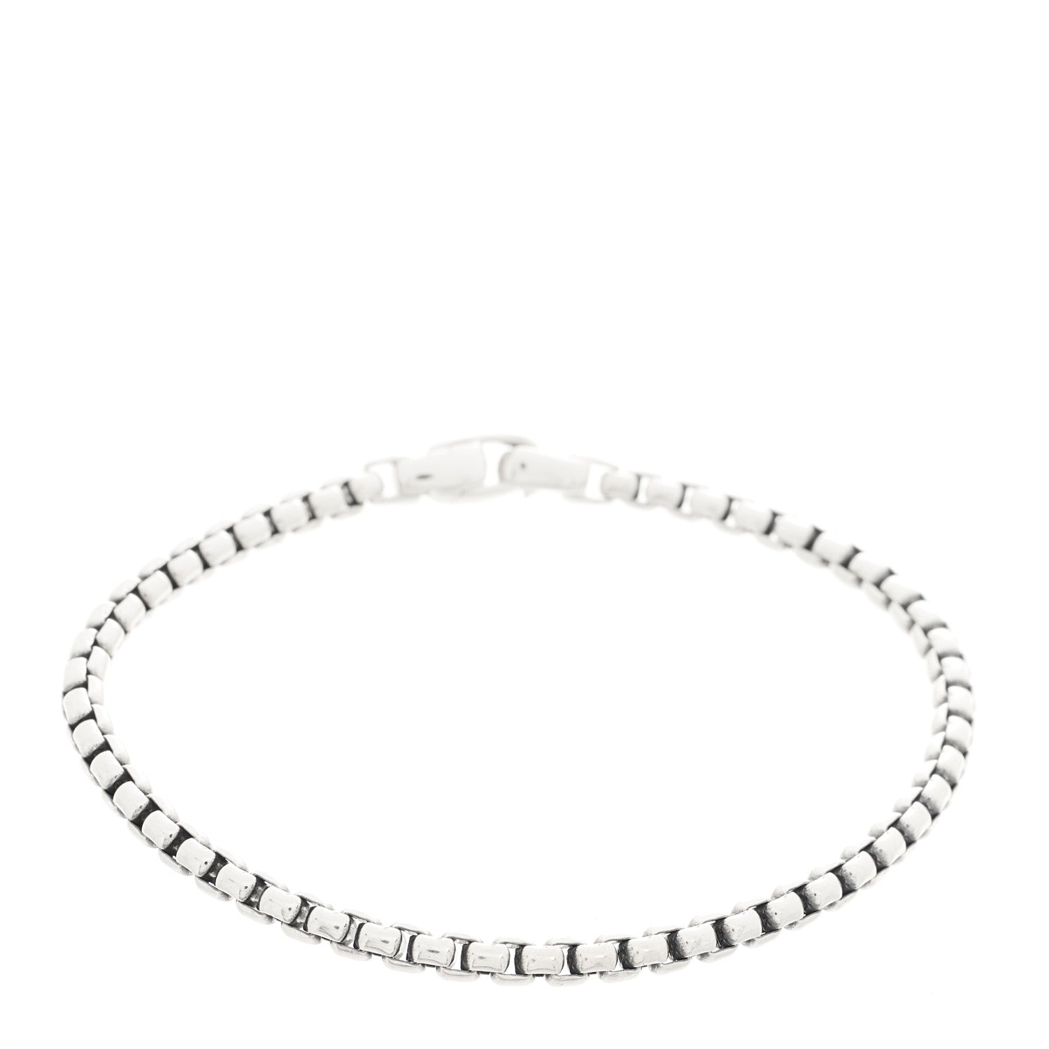 David Yurman Sterling Silver 4mm Box Chain Bracelet 1 of 3