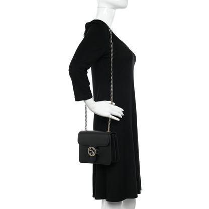 Gucci Dollar Calfskin Small Interlocking G Shoulder Bag Black 2 of 10