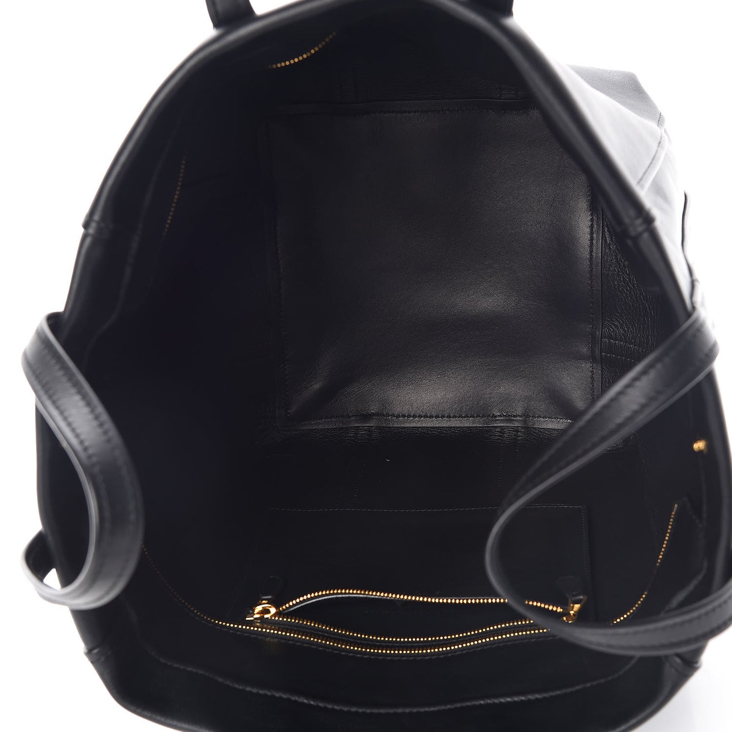 Calfskin Large Laundry Cabas Tote Black