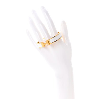 Hermes Enamel Narrow Clic Clac H Bracelet PM White 2 of 8