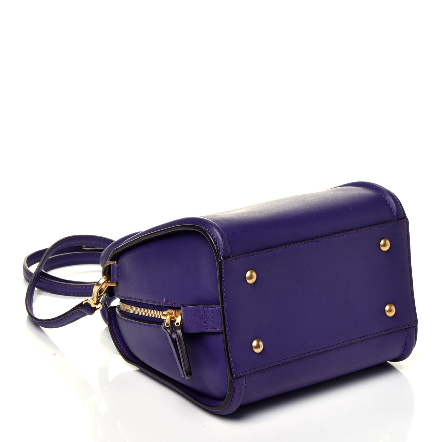 Calfskin Boston Bag Purple