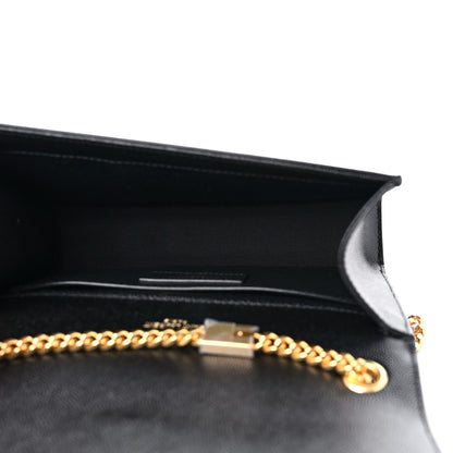 Saint Laurent Grain De Poudre Small Monogram Kate Satchel Black 5 of 9