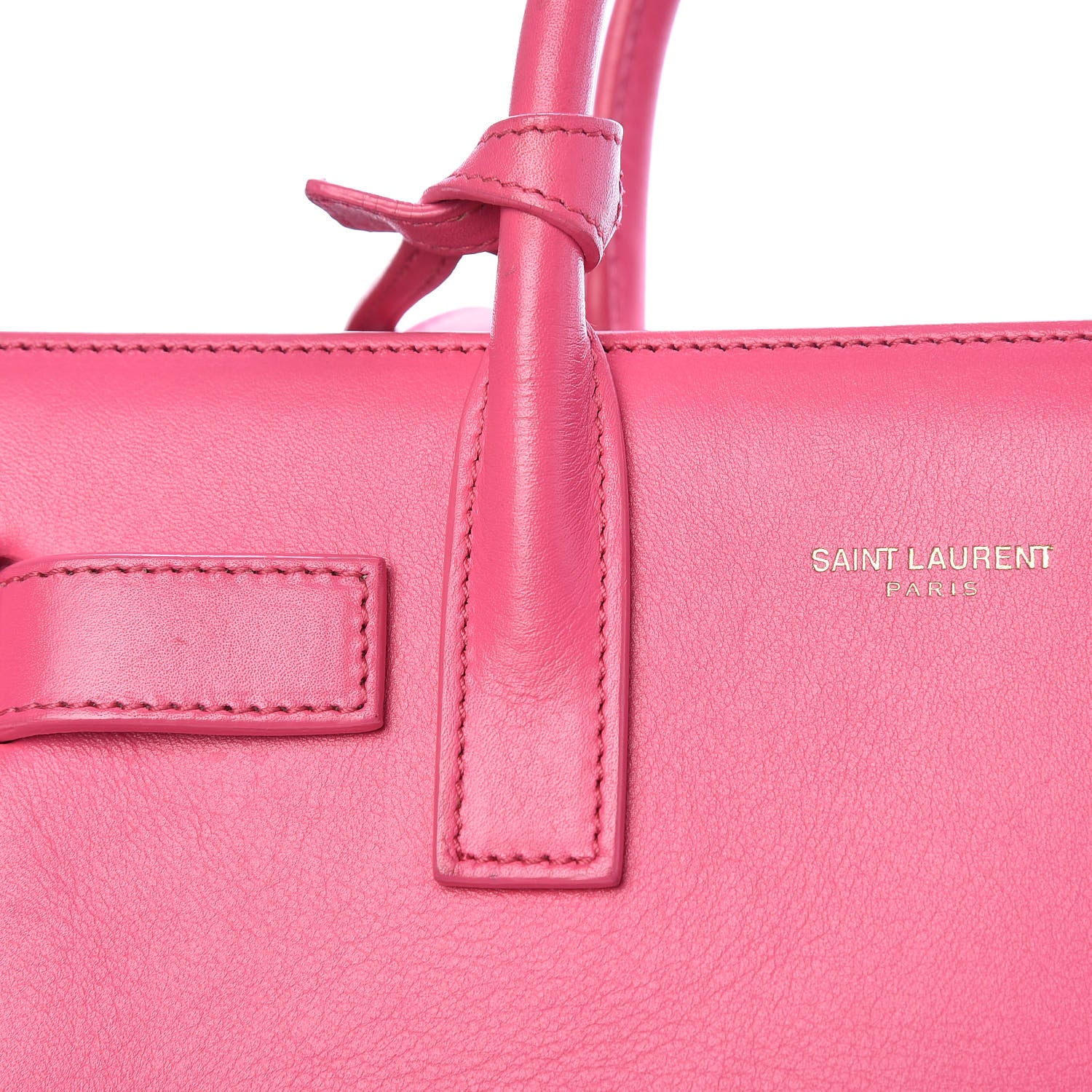 Saint Laurent Calfskin Nano Sac De Jour Lipstick Fuchsia 22 of 22