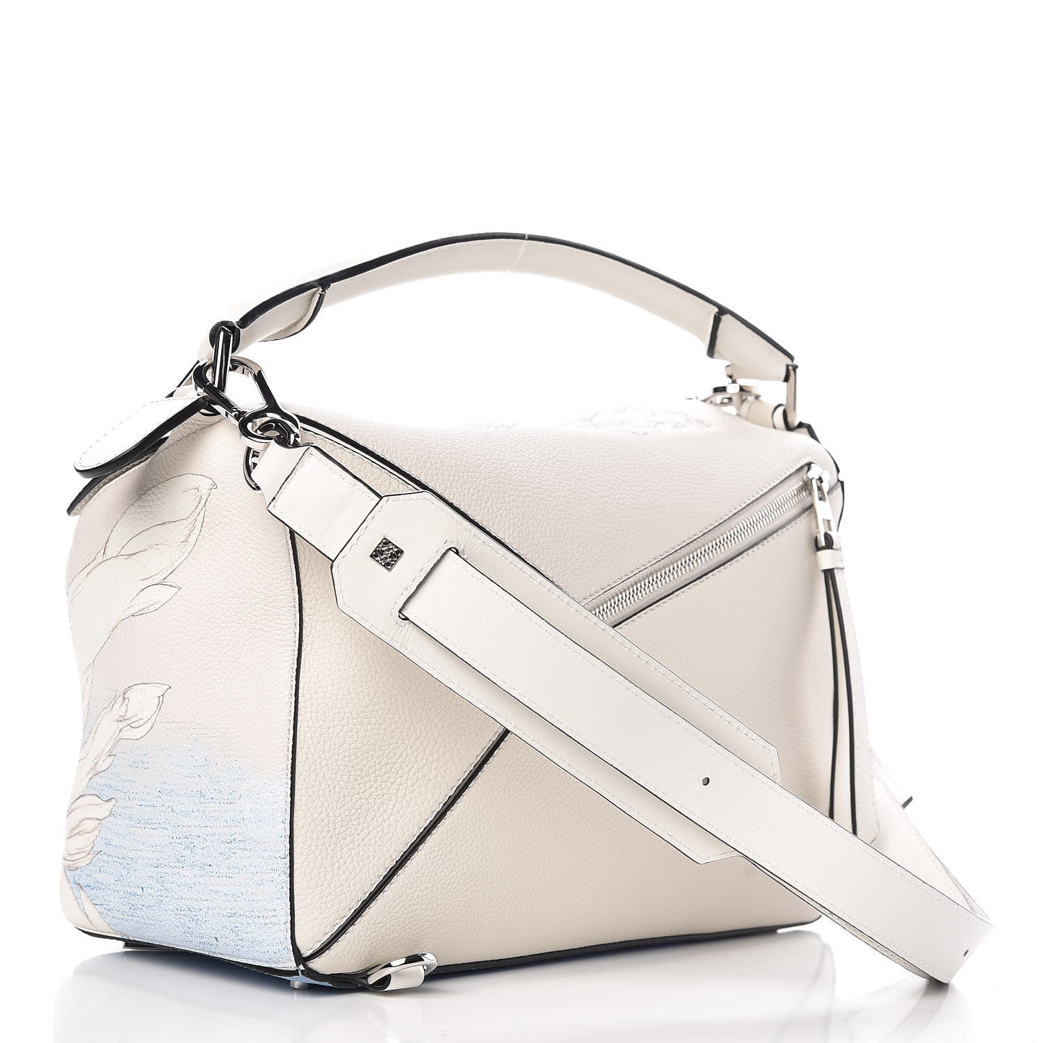 Loewe Grained Calfskin Faces Puzzle Bag Soft White 3 of 6