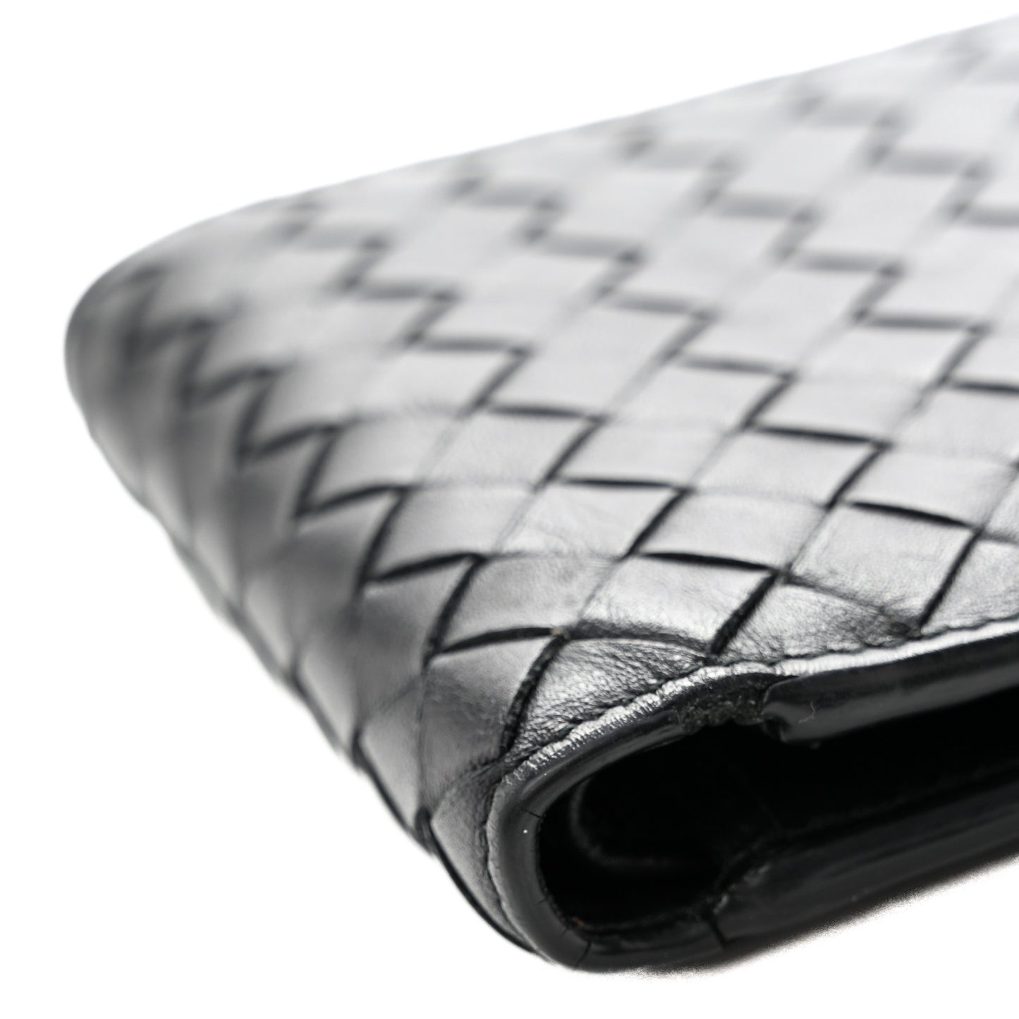 Nappa Intrecciato Bi-Fold Wallet Black