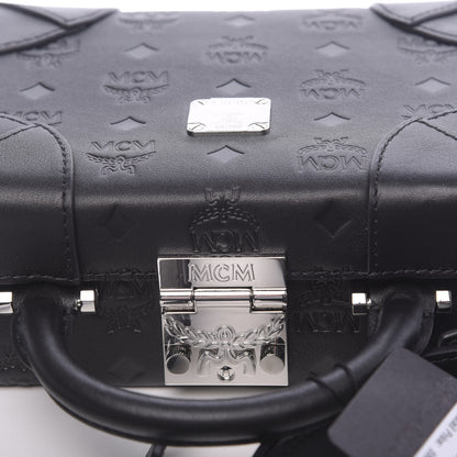 MCM Calfskin Ottomar Monogram Small Berlin Crossbody Black 10 of 10