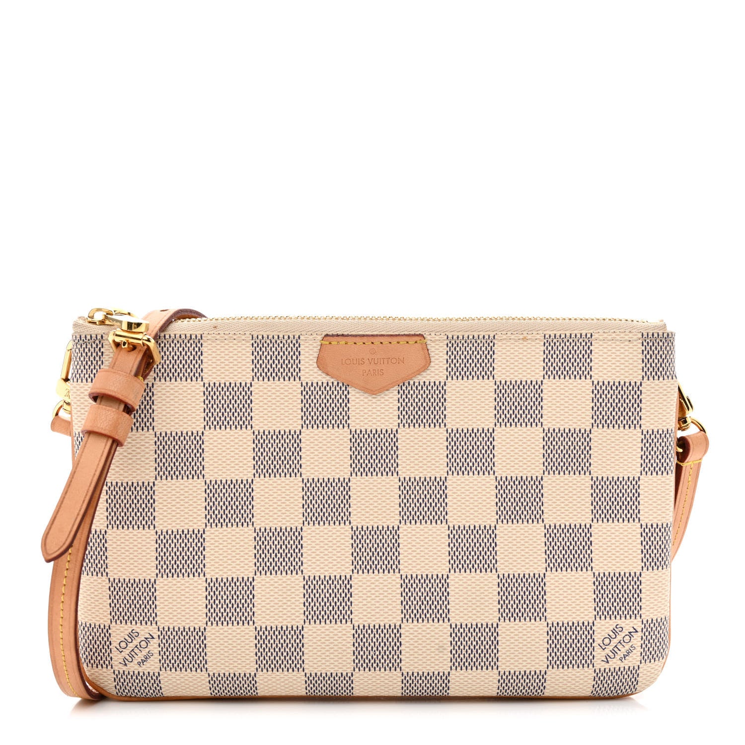 Louis Vuitton Damier Azur Double Zip Pochette 1 of 13