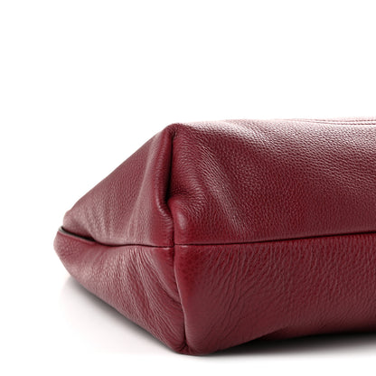 Gucci Grained Calfskin Softbit Maxi Shoulder Bag Rosso Ancora Red 9 of 10