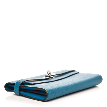 Hermes Epsom Kelly Longue Wallet Bleu Izmir 4 of 17