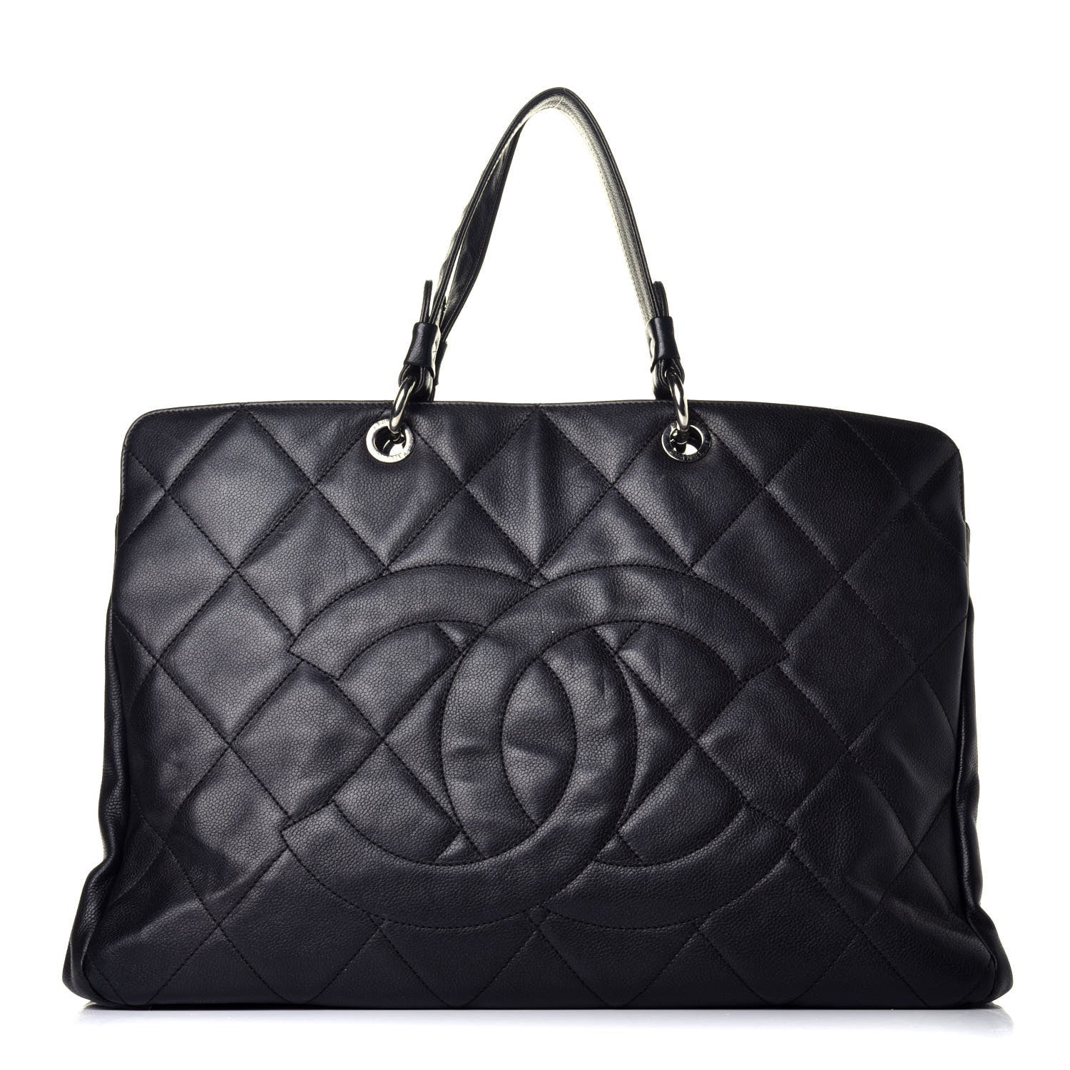 Chanel Soft Caviar Quilted CC Timeless Tote Black 1 of 9
