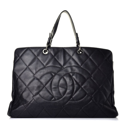 Chanel Soft Caviar Quilted CC Timeless Tote Black 1 of 9