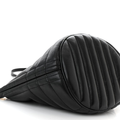Burberry Lambskin Quilted Small Crescent Lola Bag Black 9 of 11