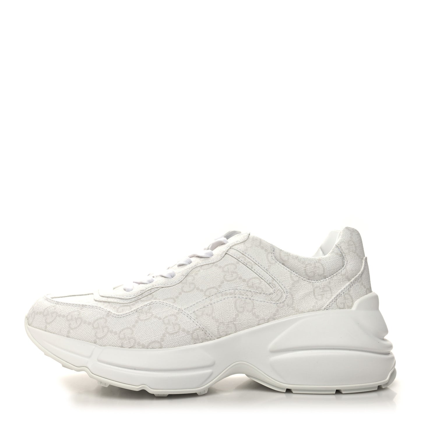 GG Supreme Monogram Womens Rhyton Sneakers 39 White