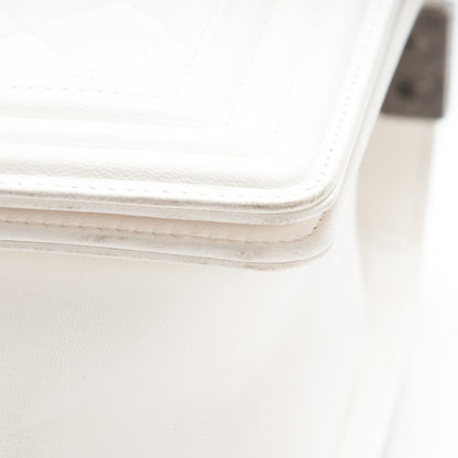 Chanel Lambskin Quilted Medium Boy Flap White 8 of 9