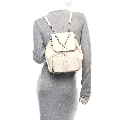 Chanel Caviar Quilted Business Affinity Backpack White 2 of 10