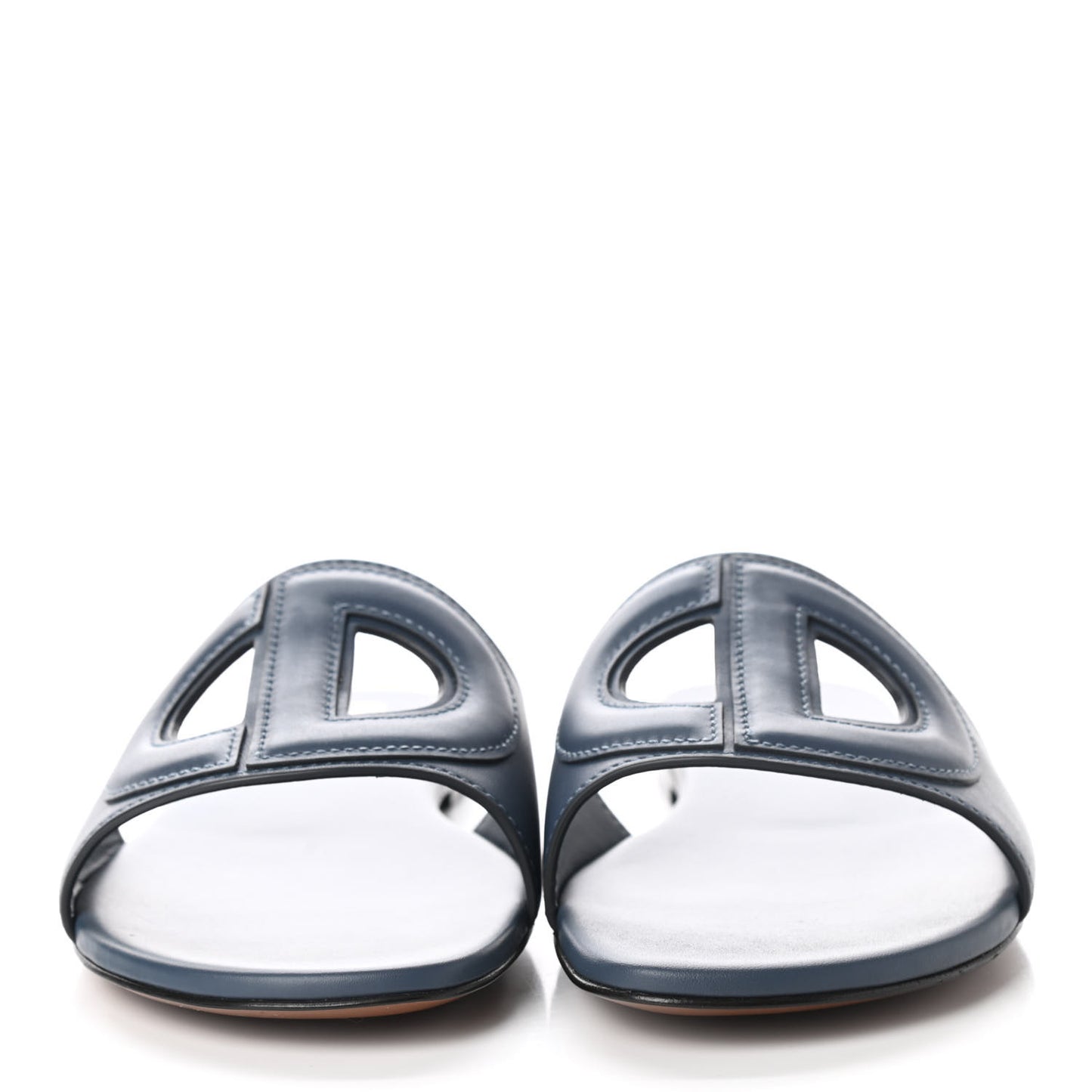Calfskin D-Club Mule Sandal 36.5 Navy