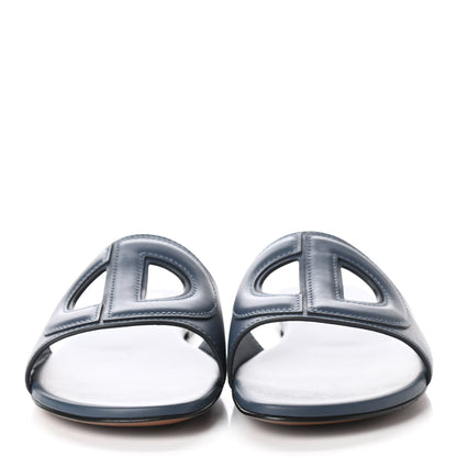 Christian Dior Calfskin D-Club Mule Sandal 36.5 Navy 2 of 9