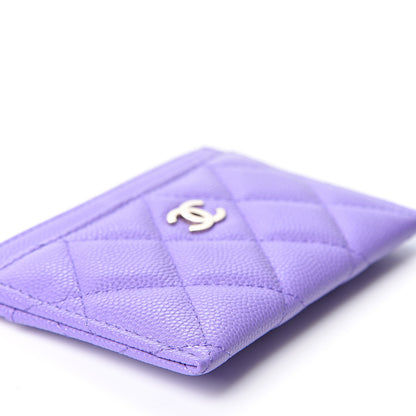 Chanel Caviar Quilted Card Holder Purple 4 of 9