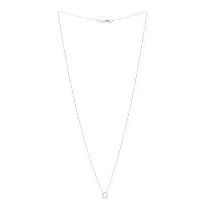Roberto Coin 18K White Gold Diamond Love Letter D Pendant Necklace 3 of 8